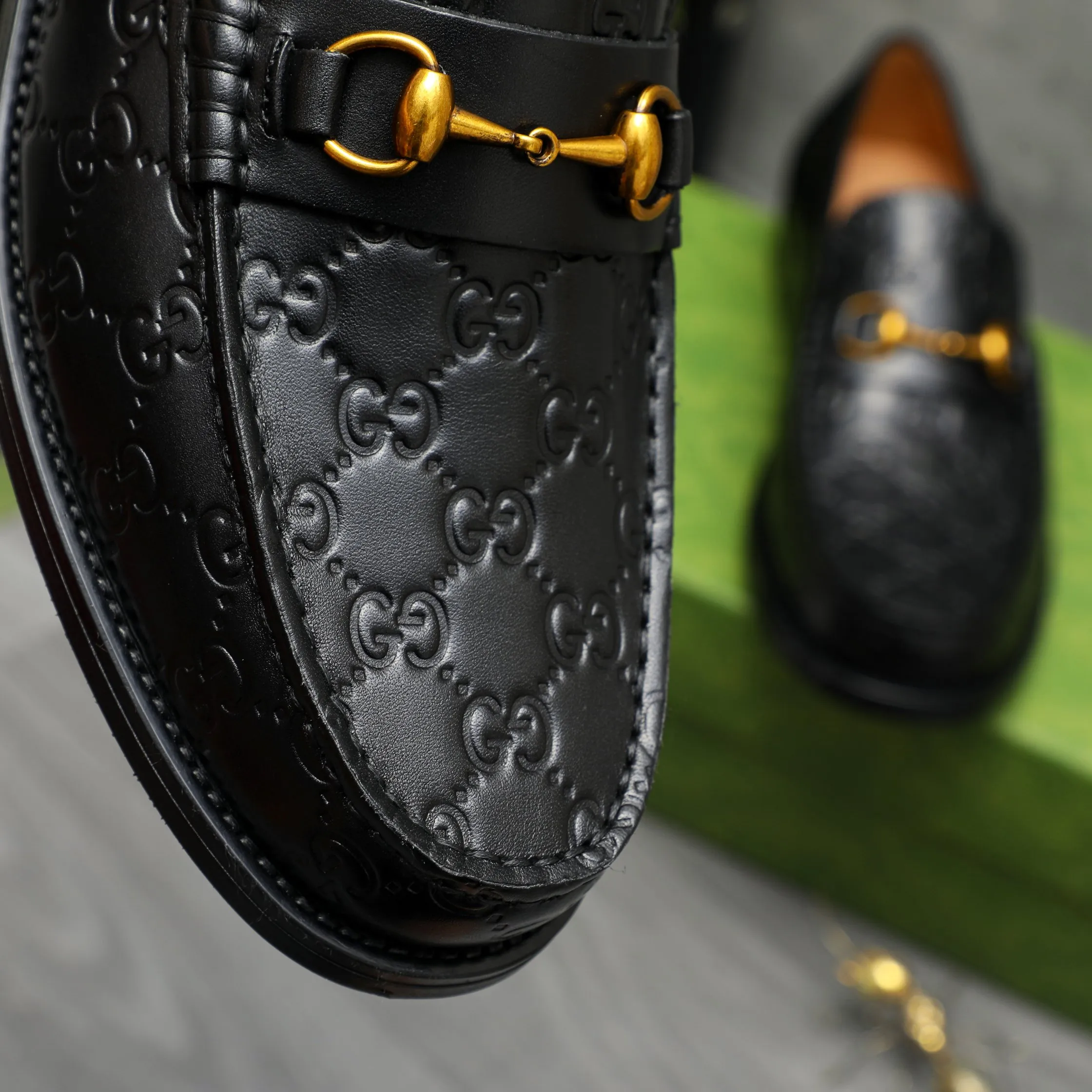 Men's shoes 💰420 Product trademark: GUCCI "Gucci" business slip-on leather shoes Regular size: 38-45 (45. Customized, non-returnable) Product materials: Selected embossed cowhide upper, cowhide lining, original rubber outsole